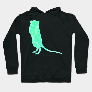 Cute green watercolour gerbil Hoodie